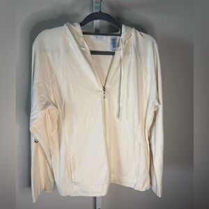 Lizwear Full Zip Cream Hoodie